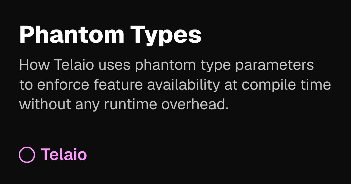 Phantom Types | Telaio - Build backends with certainty.